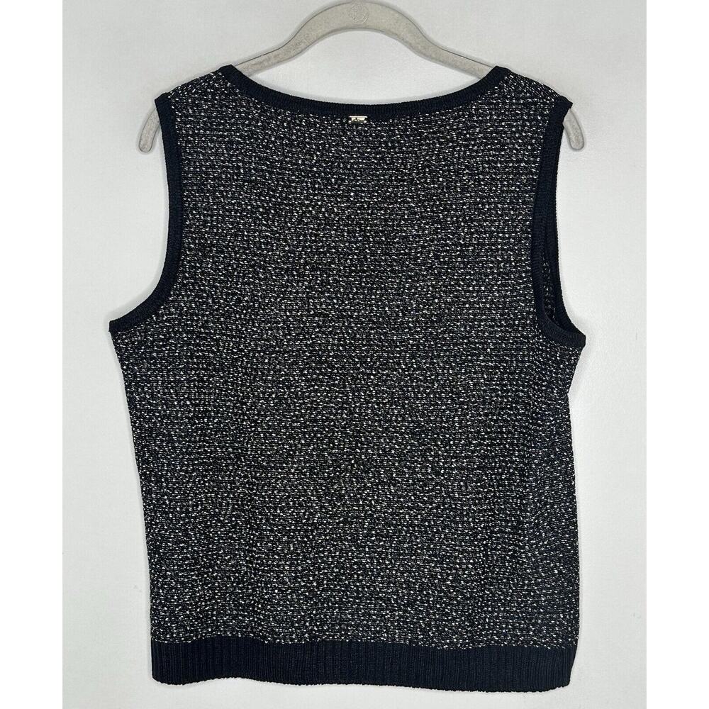 ST. JOHN SPORTS Women's Knit Black Wool Blend Tank Top Size Medium - Picture 7 of 7